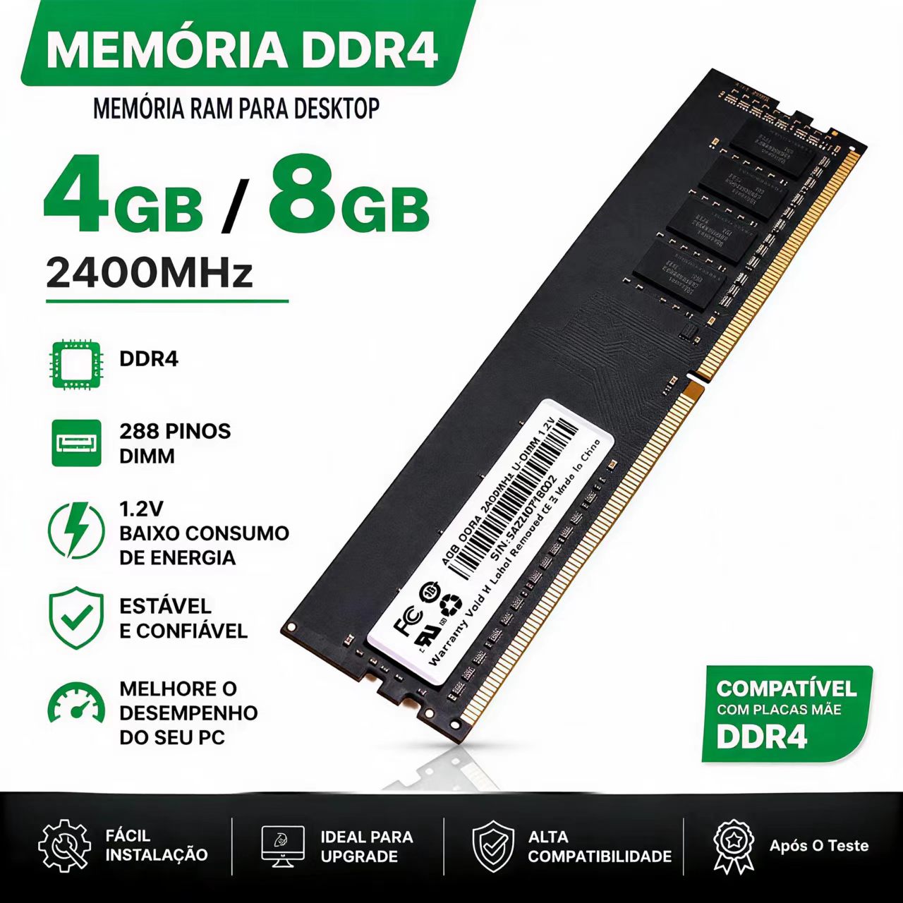 Ddr4 3200 16Gb - RAM DDR4 4GB 8GB 2400MHz Memoria