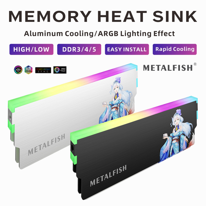 Ddr4 Desktop Ram - METALFISH DRAM Dissipatore di calore 5V-3PIN